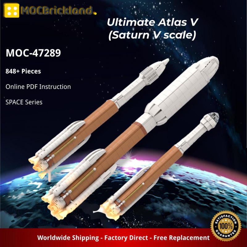 MOCBRICKLAND MOC-47289 Ultimate Atlas V (Saturn V scale)