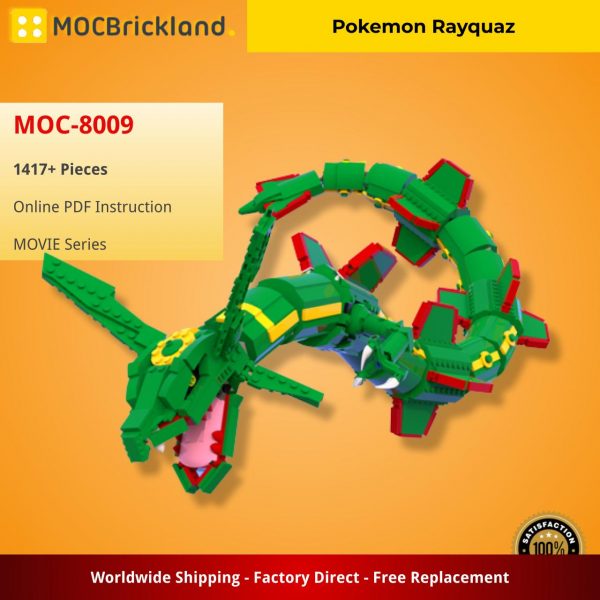 Mocbrickland Moc 8009 Pokemon Rayquaz (2)