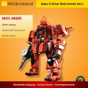 Mocbrickland Moc 88685 Zaku Ii (char Red Comet Ver (2)
