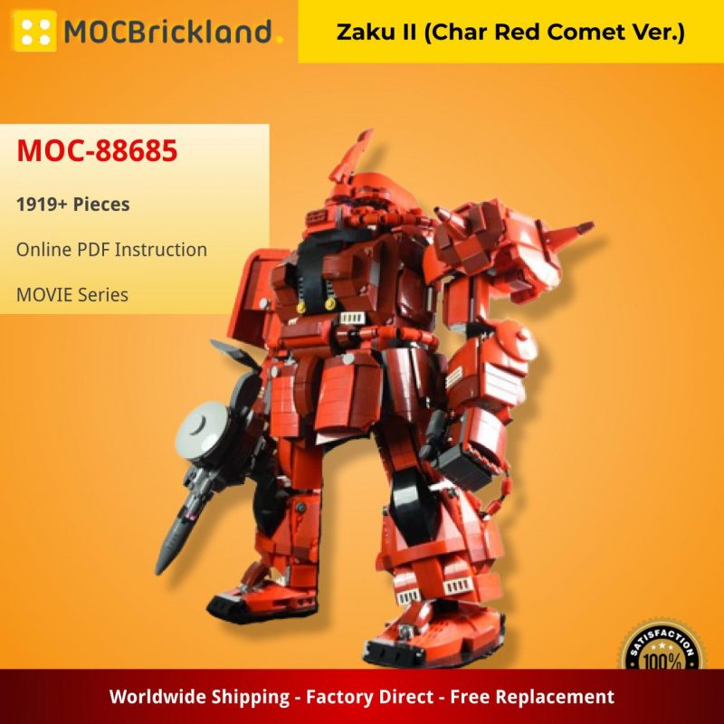 MOCBRICKLAND MOC-88685 Zaku II (Char Red Comet Ver.)