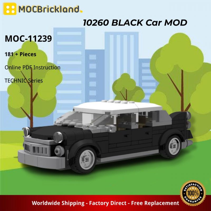MOCBRICKLAND MOC-11239 10260 BLACK Car MOD