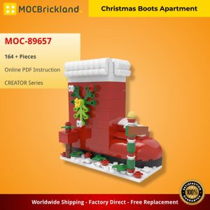 Mocbricland Moc 89657 Christmas Boots Apartment (2)