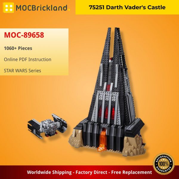 Mocbricland Moc 89658 75251 Darth Vader's Castle (2)