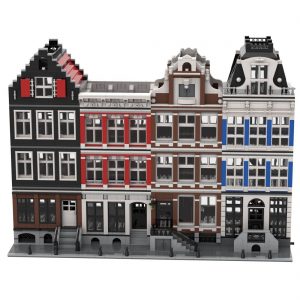 Modular Building Moc 48643 51061 47824 46108 Genuine Modular Amsterdam Canal House Mocbrickland (1)