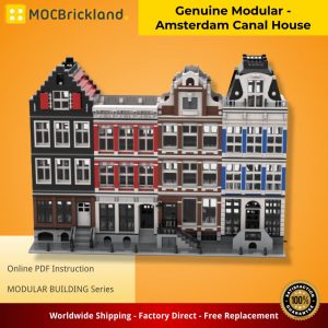 Modular Building Moc 48643 51061 47824 46108 Genuine Modular Amsterdam Canal House Mocbrickland (6)