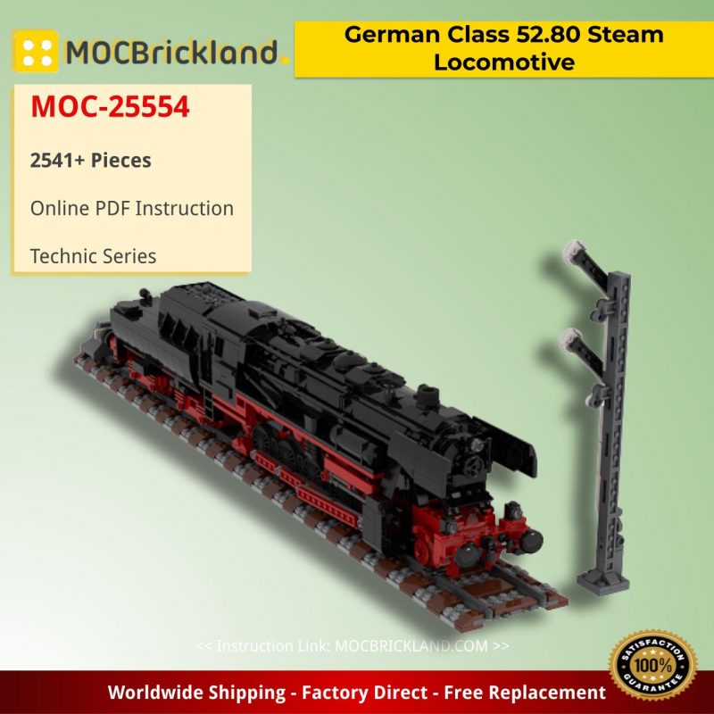 MOCBRICKLAND MOC-25554 German Class 52.80 Steam Locomotive by TOPACES