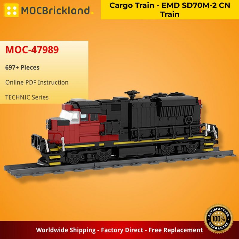 MOCBRICKLAND MOC-47989 Cargo Train - EMD SD70M-2 CN Train