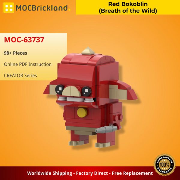 Mocbrickland Moc 63737 Red Bokoblin (breath Of The Wild) Brickheadz