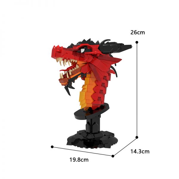 Mocbrickland Moc 89621 Dragon Head Chi Xiao (original Design) (8)