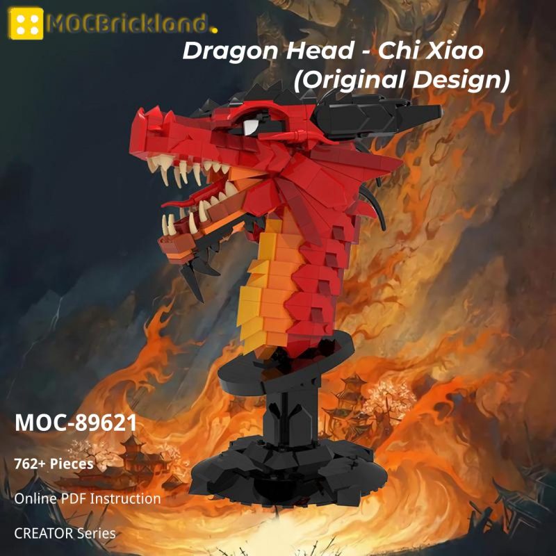 MOCBRICKLAND MOC-89621 Dragon Head - Chi Xiao (Original Design)