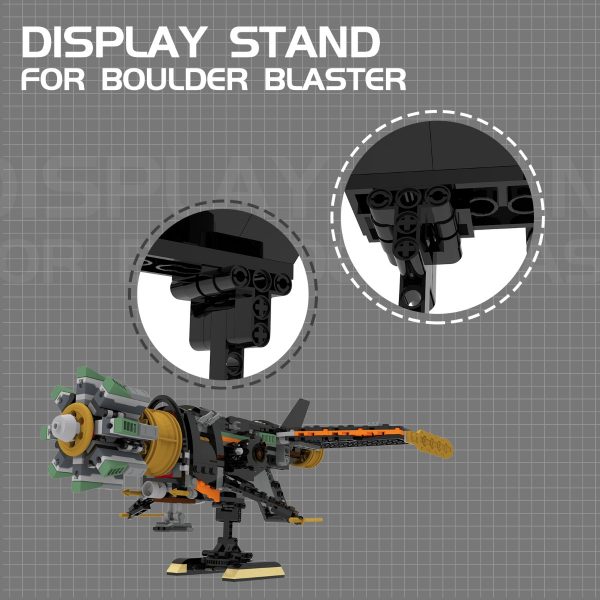 Mocbrickland Moc 89623 Display Stand For Legacy Boulder Blaster 71736 (5)