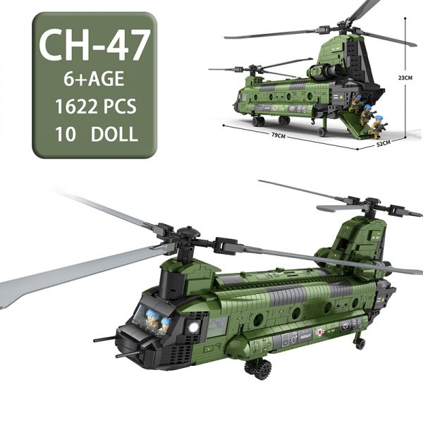 Juhang 88017 Ch 47 Transport Helicopter Chinook (3)