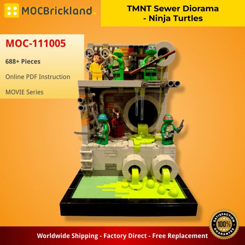 MOCBRICKLAND MOC-111005 TMNT Sewer Diorama - Ninja Turtles