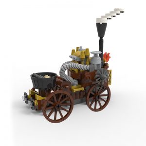 Mocbrickland Moc 2406 Oliver's Marvellous Self Moving Carriage Steampunk (1)