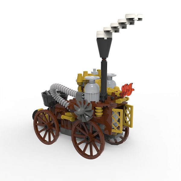 Mocbrickland Moc 2406 Oliver's Marvellous Self Moving Carriage Steampunk (2)