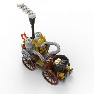 Mocbrickland Moc 2406 Oliver's Marvellous Self Moving Carriage Steampunk (3)
