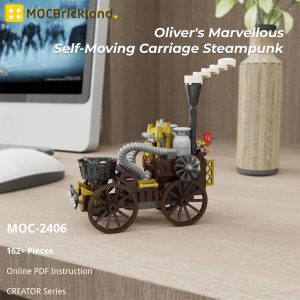 Mocbrickland Moc 2406 Oliver's Marvellous Self Moving Carriage Steampunk