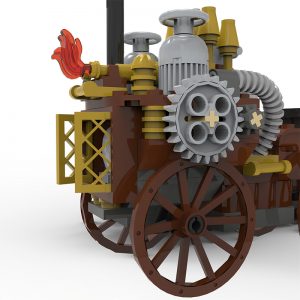 Mocbrickland Moc 2406 Oliver's Marvellous Self Moving Carriage Steampunk (5)