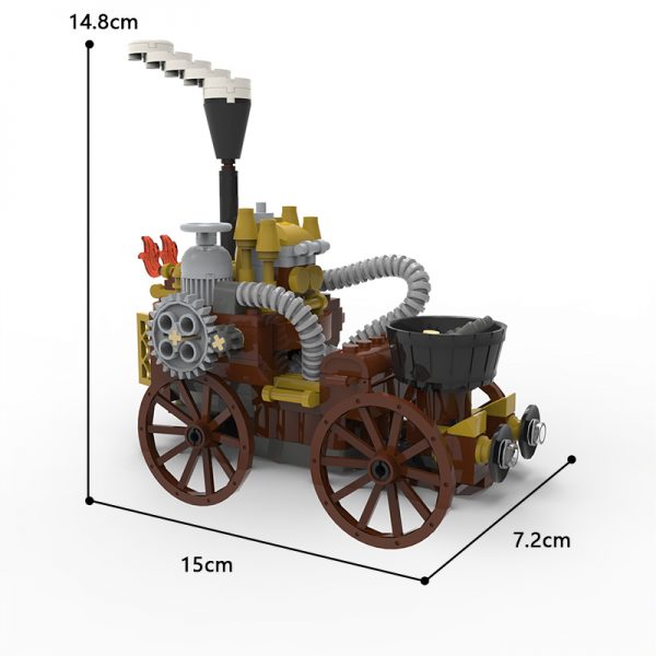 Mocbrickland Moc 2406 Oliver's Marvellous Self Moving Carriage Steampunk (7)