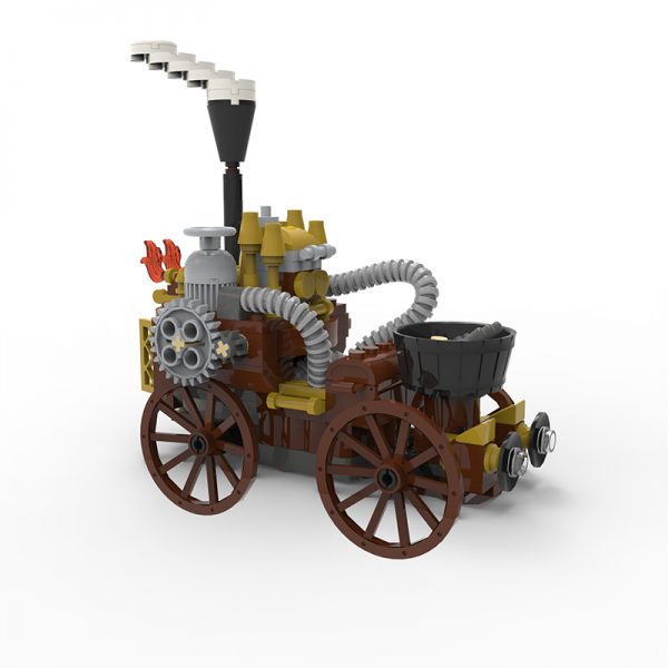 Mocbrickland Moc 2406 Oliver's Marvellous Self Moving Carriage Steampunk (9)