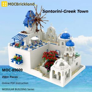 Mocbrickland Moc 89609 Santorini Greek Town