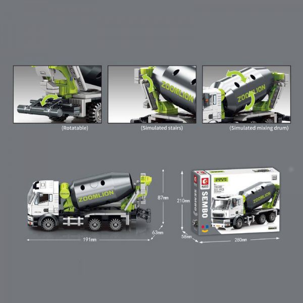 Sembo 705100 Zoomlion Concrete Mixer Truck (2)