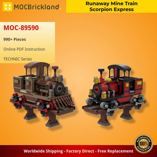 Mocbrickland Moc 89590 Runaway Mine Train Scorpion Express