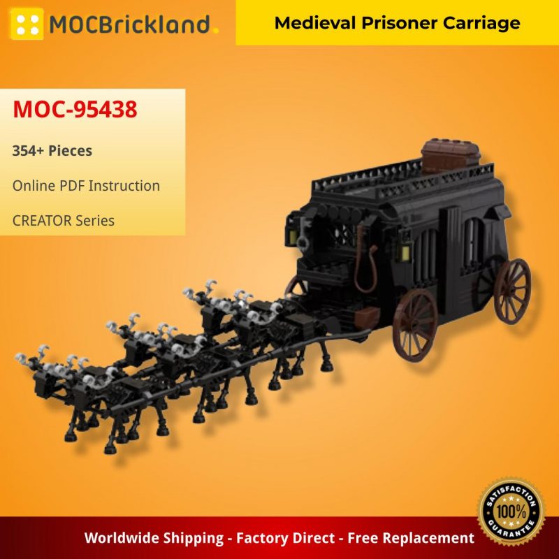 MOCBRICKLAND MOC-95438 Medieval Prisoner Carriage
