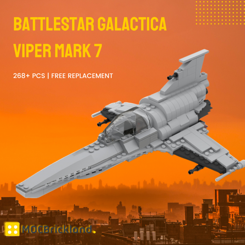 MOCBRICKLAND MOC-28656 Battlestar Galactica Viper Mark 7