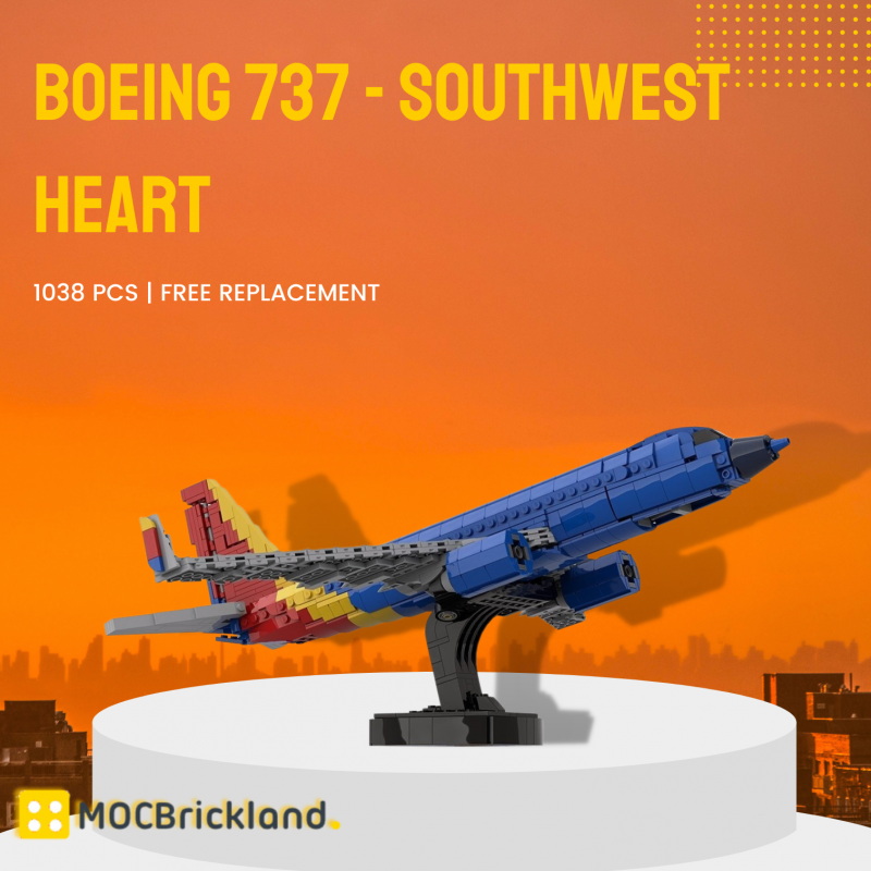 MOCBRICKLAND MOC-125916 Boeing 737 – Southwest Heart