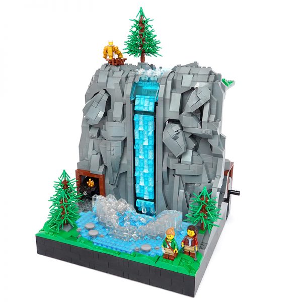 Creator Moc 117747 Working Waterfall Without Pf Mocbricklan (1)