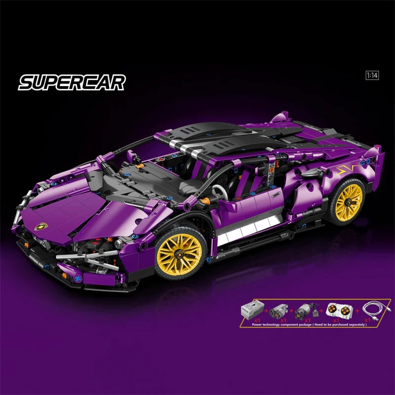 JIE STAR 6366 Purple Lamborghini Sports Car
