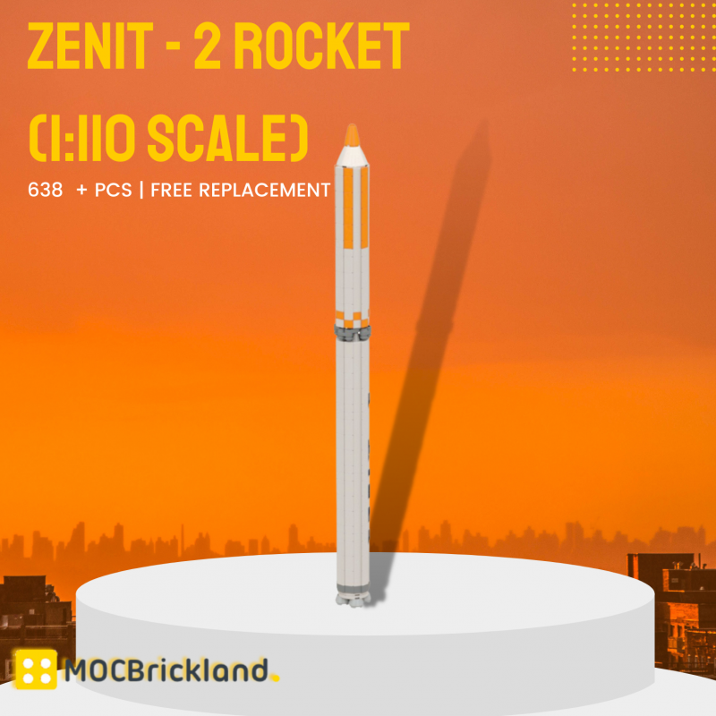 MOCBRICKLAND MOC-104466 Zenit – 2 Rocket（1:110 Scale) 