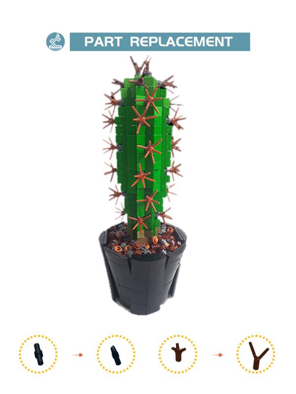 MOCBRICKLAND MOC-118883 Mini Saguaro Cactus (Carnegiea Gigantea)