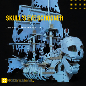 Mocbrickland Moc 110420 The Terrifying Charon's Chest Skull's Eye Schooner
