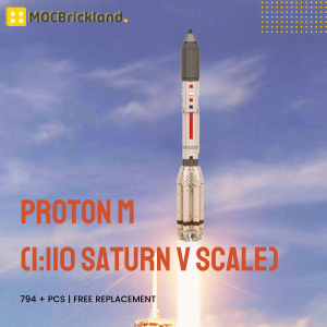 Mocbrickland Moc 39838 Proton M (1110 Saturn V Scale)