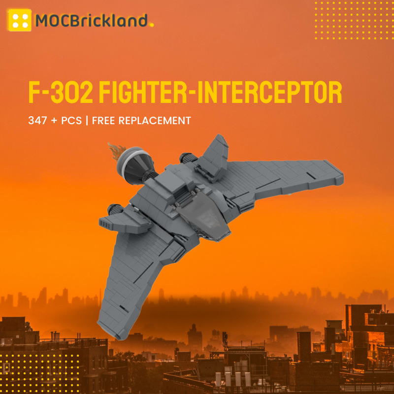 MOCBRICKLAND MOC-63478 F-302 Fighter-interceptor from Stargate SG-1