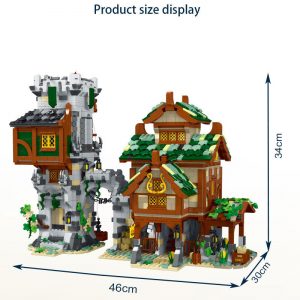 Modular Building Mork 033001 Medieval Medieval Guard Tower And Stable (2)