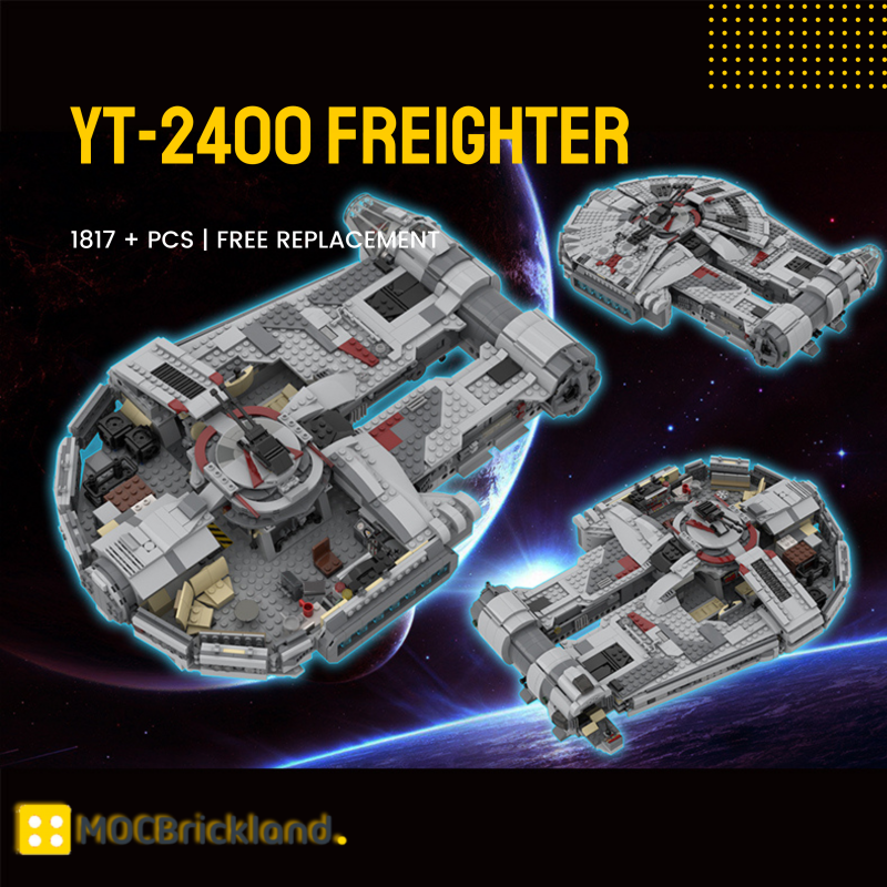 MOCBRICKLAND MOC-97338 YT-2400 Freighter / Outrider / Sato’s Hammer – Playset
