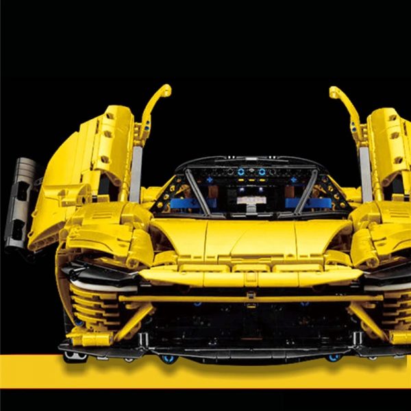 Technic Moc 43143 Yellow Ferrari Sports Car (4)