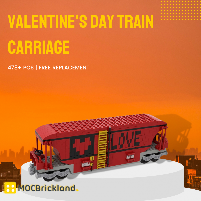MOCBRICKLAND MOC-120175 Valentine’s Day Train Carriage