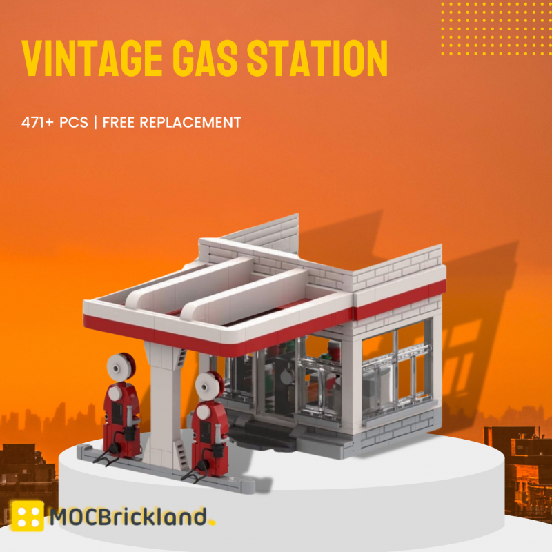 MOCBRICKLAND MOC-89535 Vintage Gas Station