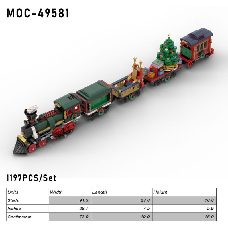 MOCBRICKLAND MOC-49581 Christmas Themed Train