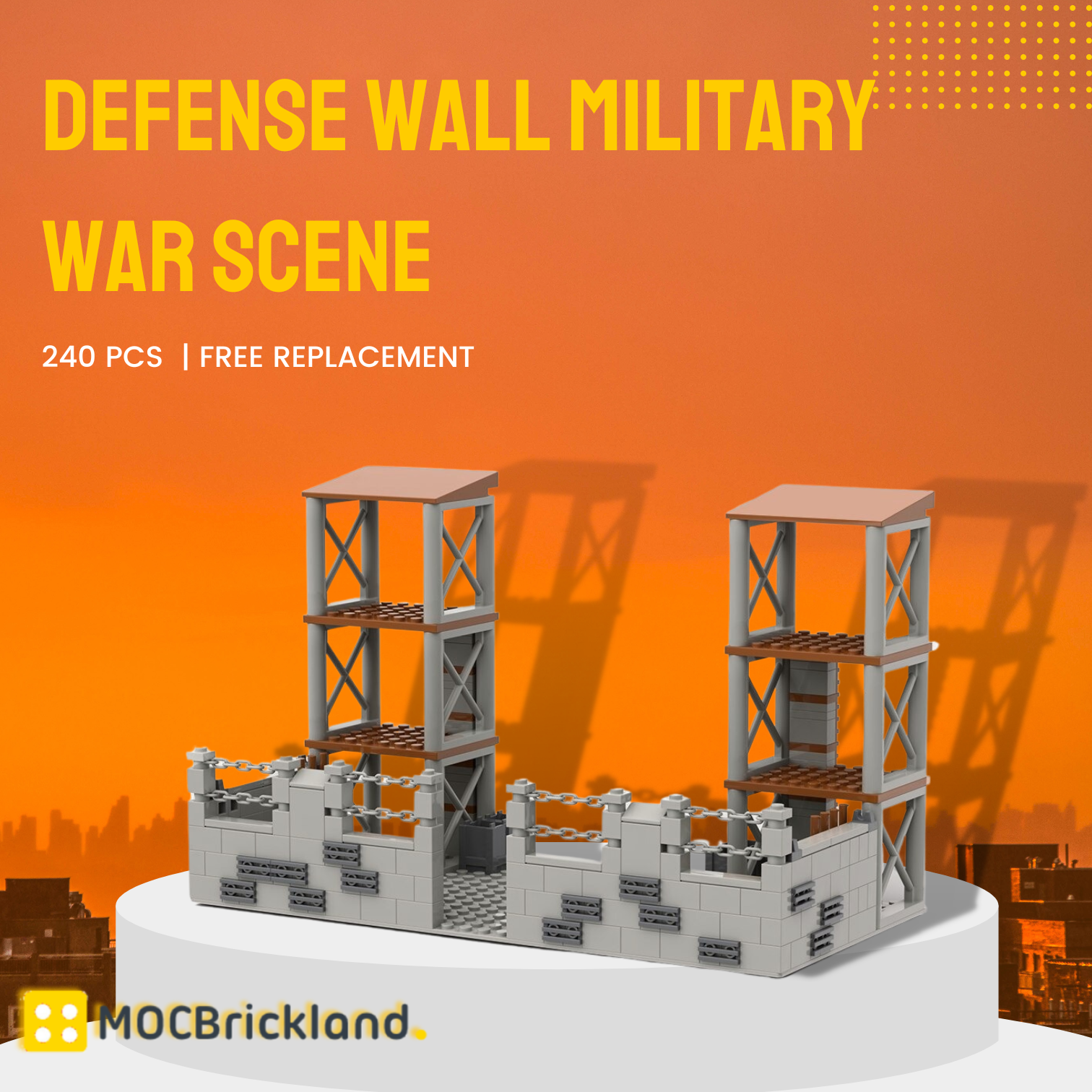 Defense Wall Military War Scene Moc 89523