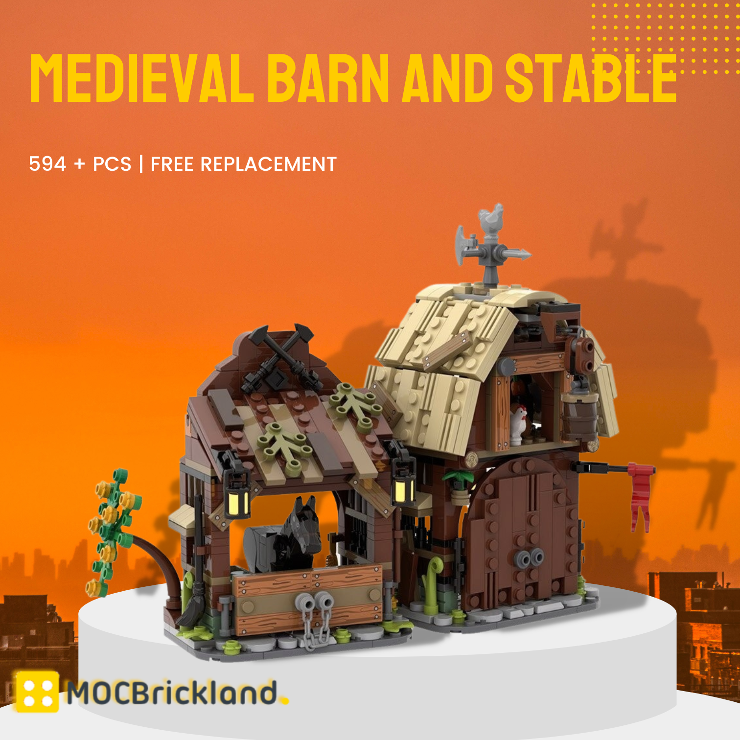 Medieval Barn And Stable Moc 114761