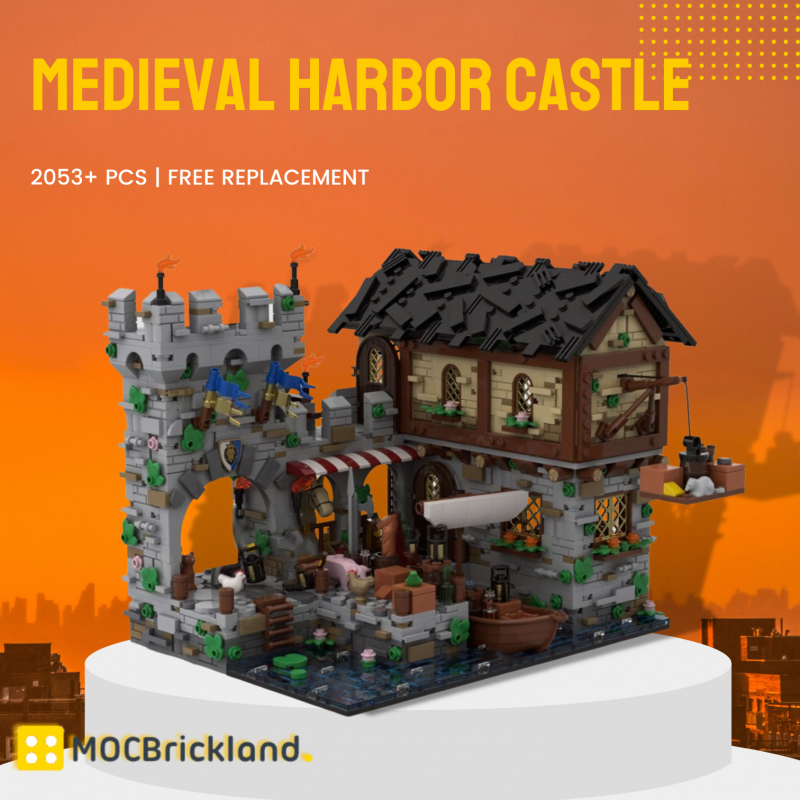 MOCBRICKLAND MOC-124794 Medieval Harbor Castle