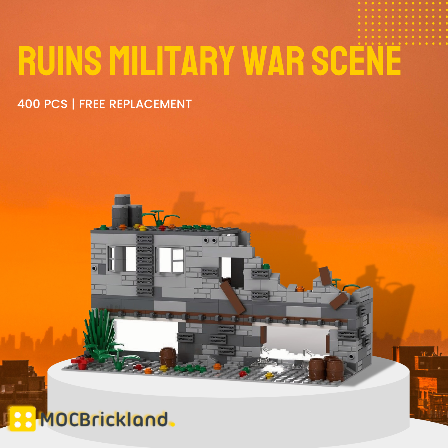 Ruins Military War Scene Moc 89524