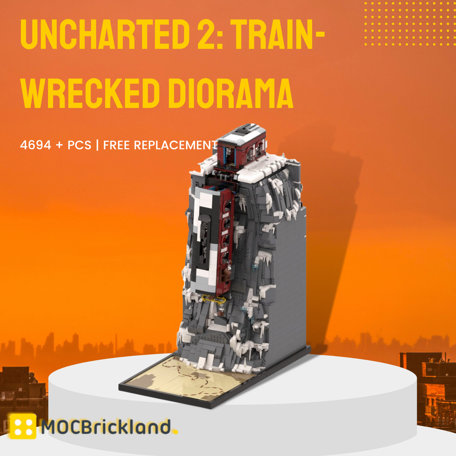 Uncharted 2 Train Wrecked Diorama Moc 125839