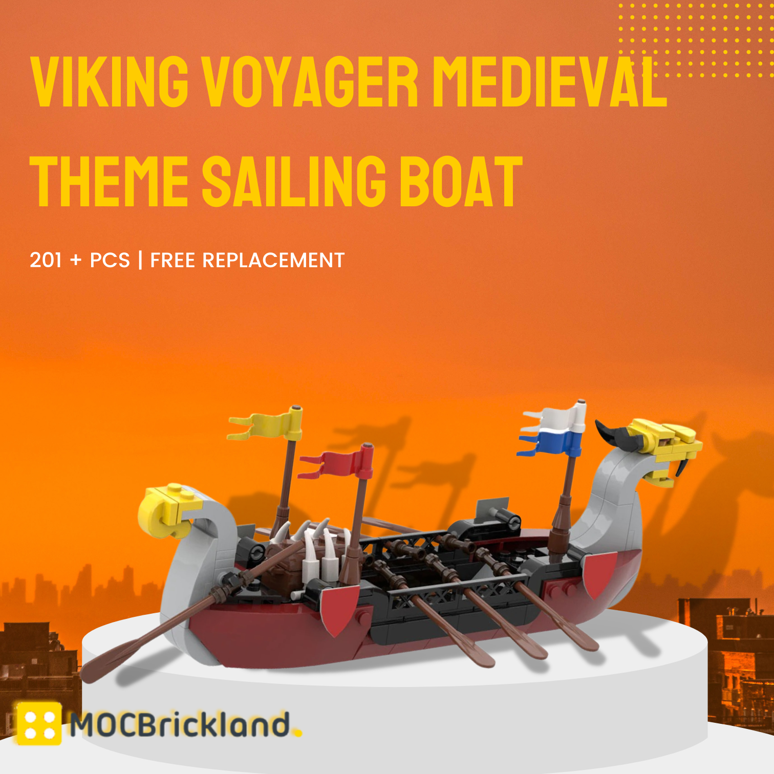Viking Voyager Medieval Theme Sailing Boat Moc 109507