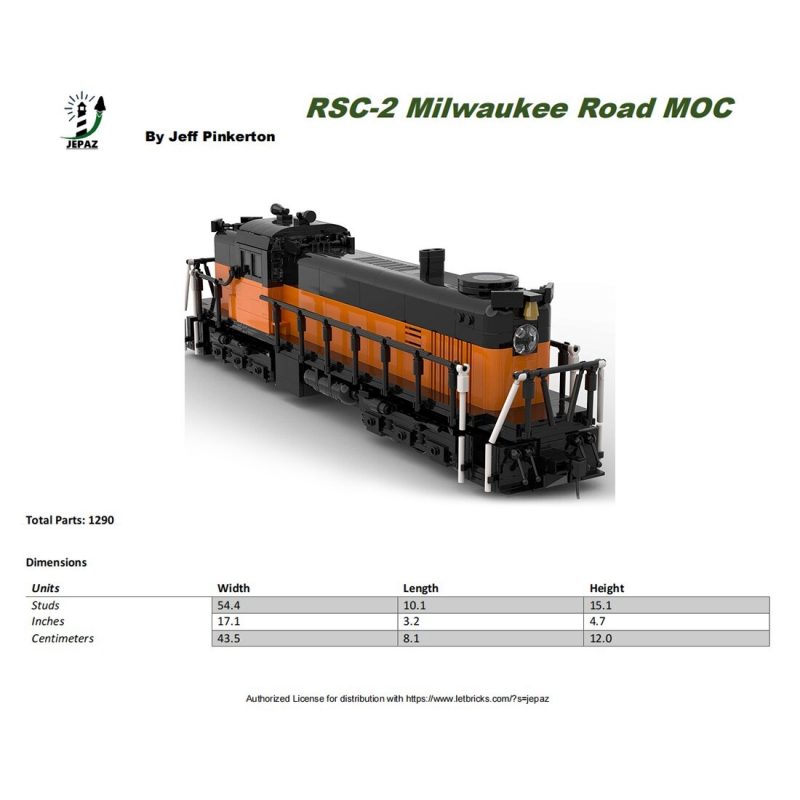 MOCBRICKLAND MOC-117020 RSC-2 Milwaukee Road Train